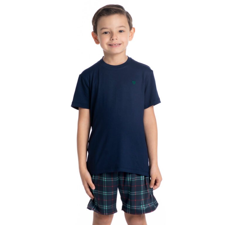 PIJAMA HAPPY WISHES CURTO INFANTIL MASCULINO MARINHO/04