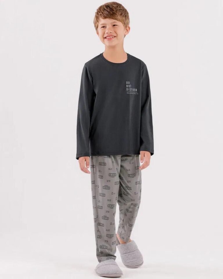 PIJAMA MASCULINO INFANTIL MGA LGA C/ CALAA / UNICA / 2