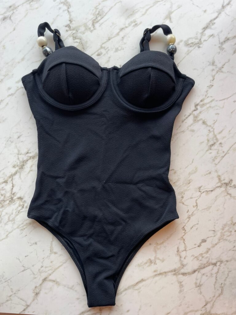 MAIO CREPONE CORSET PRETO/M