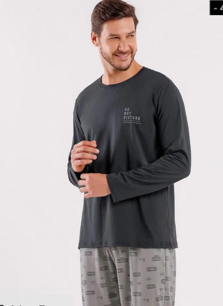 PIJAMA MASCULINO MGA LGA C/ CALAA / UNICA / P
