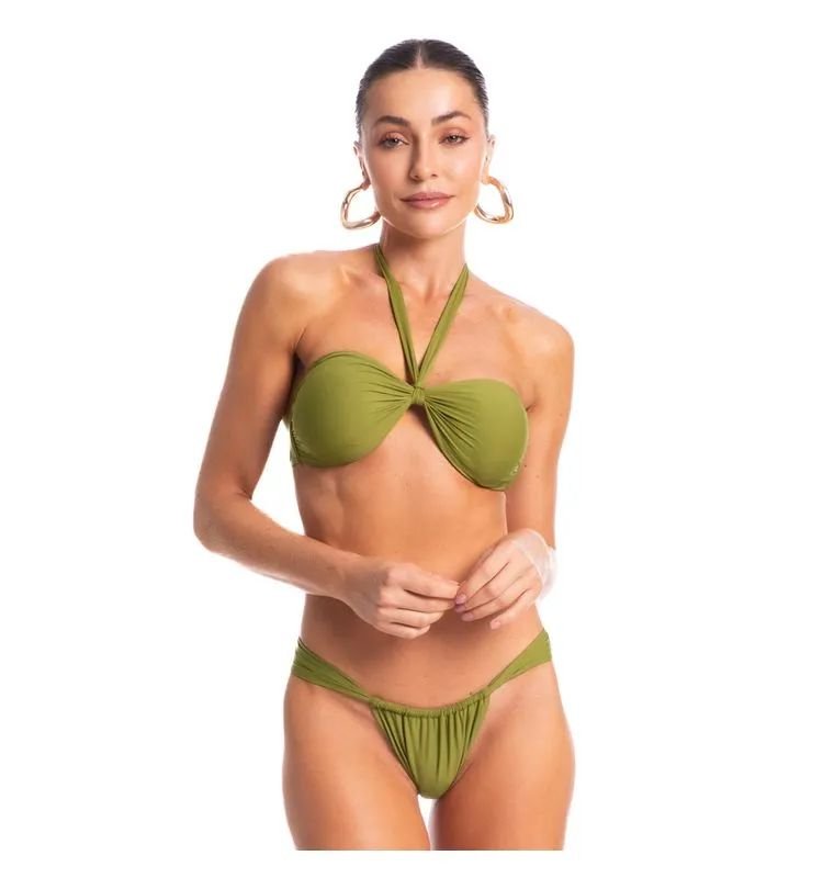 BIQUINI PISTACHE REGULAVEL VERDE MEDIO/M