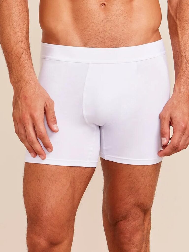 CUECA BOXER EM ALGODAO - BRANCO - G