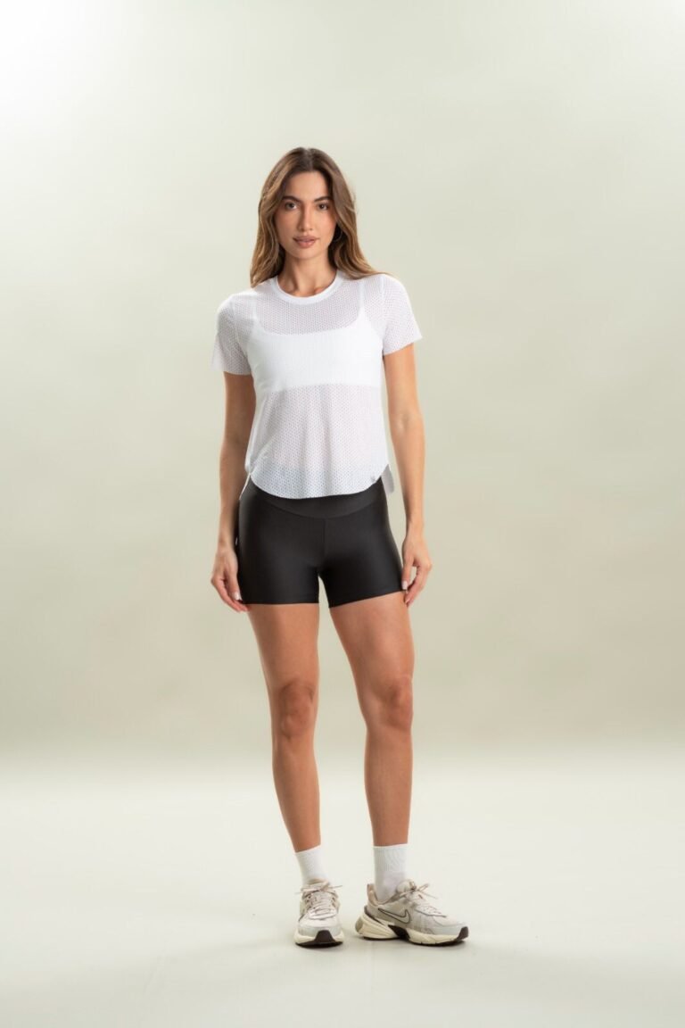 CAMISETA PULSE TELA CROP BRANCO/M