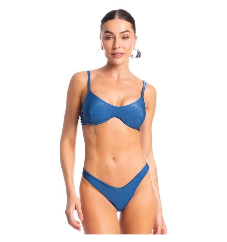 BIQUINI NAUTICO ARO DUPLO ASA DELTA AZUL MEDIO/P
