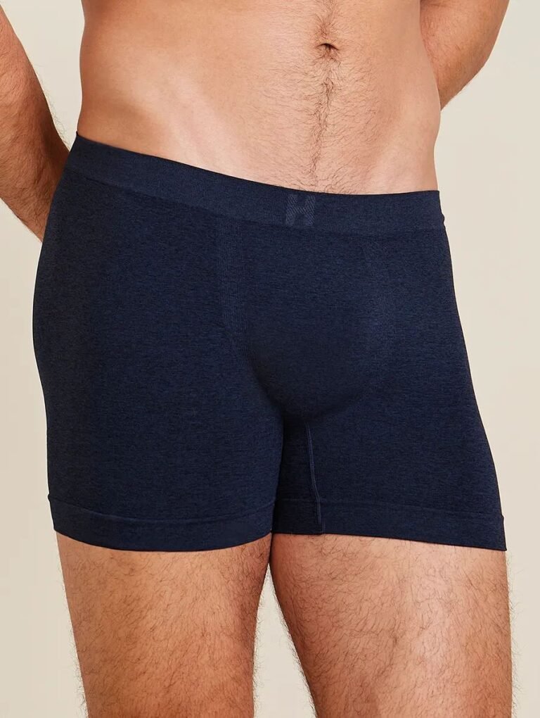 CUECA BOXER MESCLA EM MICROFIBRA BLEND - AZUL MARINHO MESCLA - EG