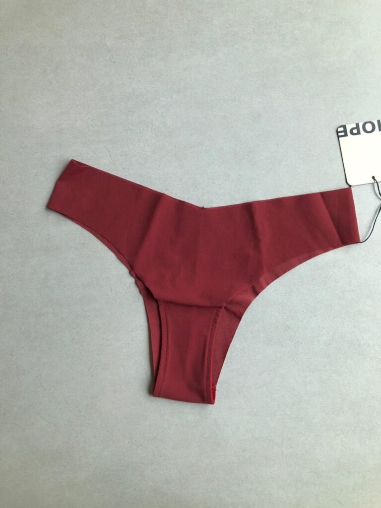 CALCINHA BIQUINI EM MICROFIBRA NUDE - VERMELHO JASPE - G