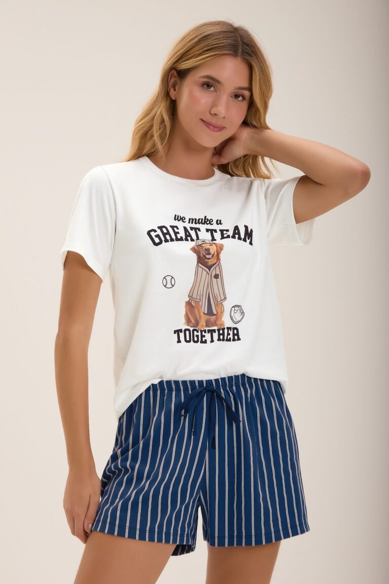 PIJAMA FEMININO MGA CTA C/ SHORTS / UNICA / G