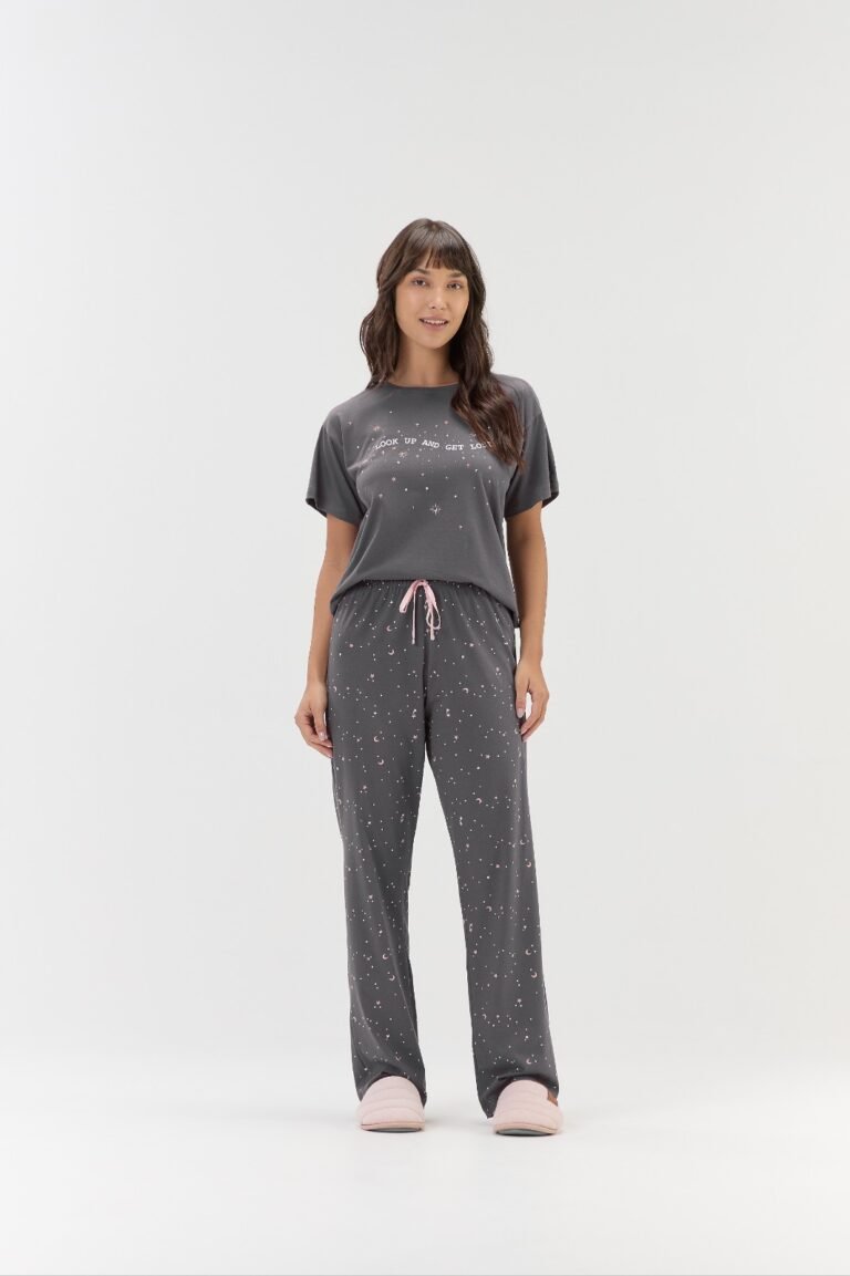 PIJAMA FEMININO MGA CTA C/ CALAA / UNICA