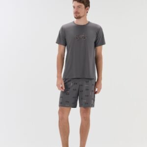PIJAMA MASCULINO MGA CTA C/ BERMUDA / UNICA