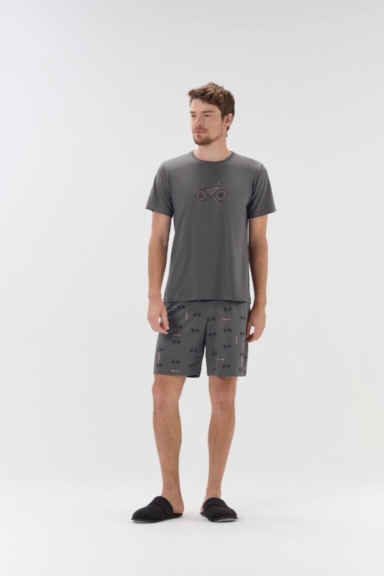 PIJAMA MASCULINO MGA CTA C/ BERMUDA / UNICA