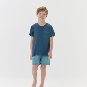 PIJAMA MASCULINO INFANTIL MGA CTA C/ BERMUDA / UNICA