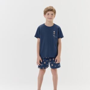 PIJAMA MASCULINO INFANTIL MGA CTA C/ BERMUDA / UNICA