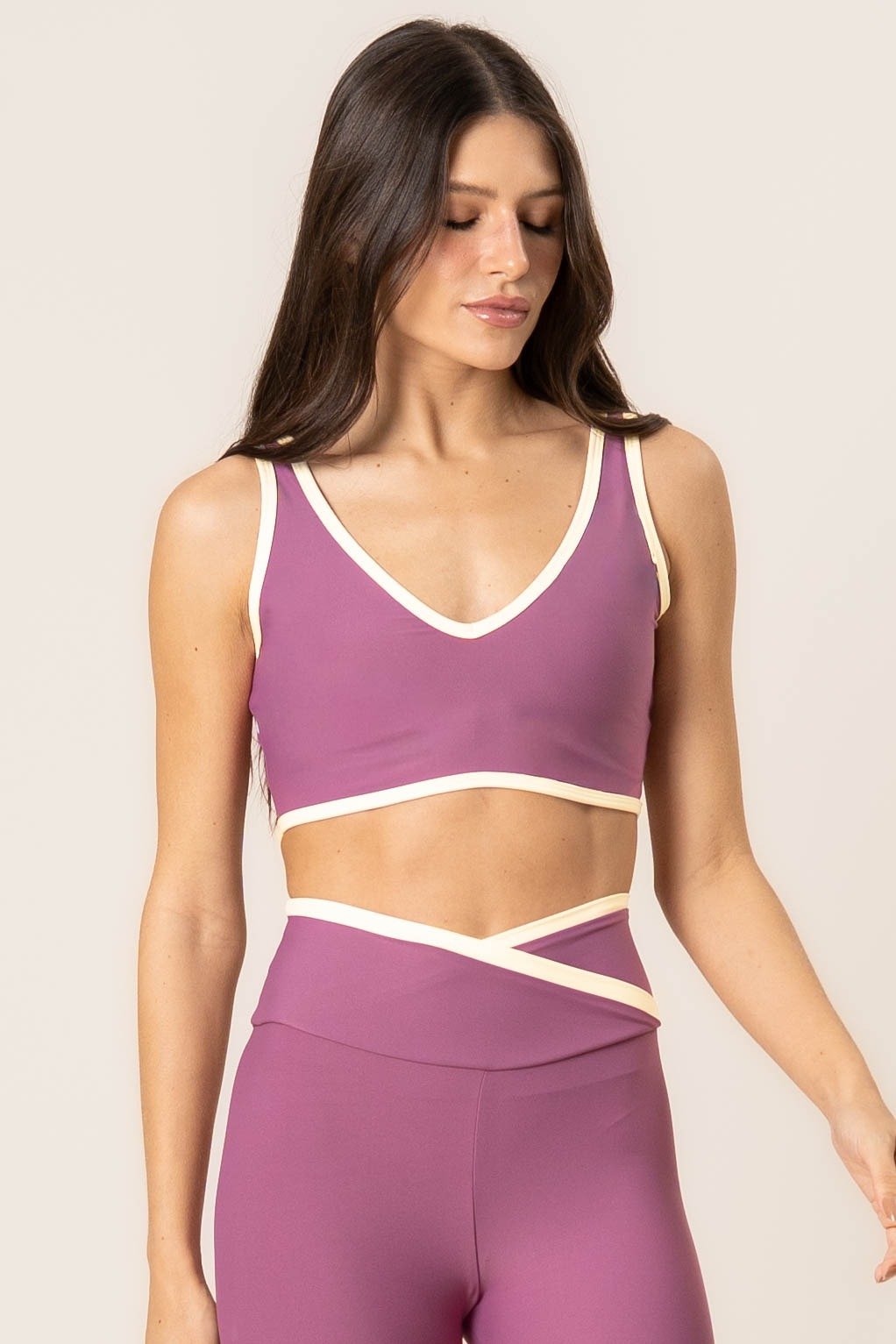 TOP DARK ROSE V PARALELO ROSA PINK/M