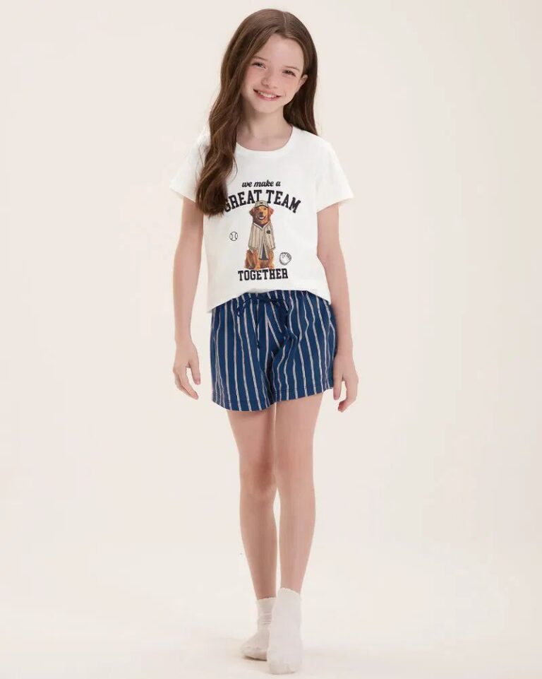 PIJAMA FEMININO INFANTIL MGA CTA C/ SHORTS / UNICA / 8