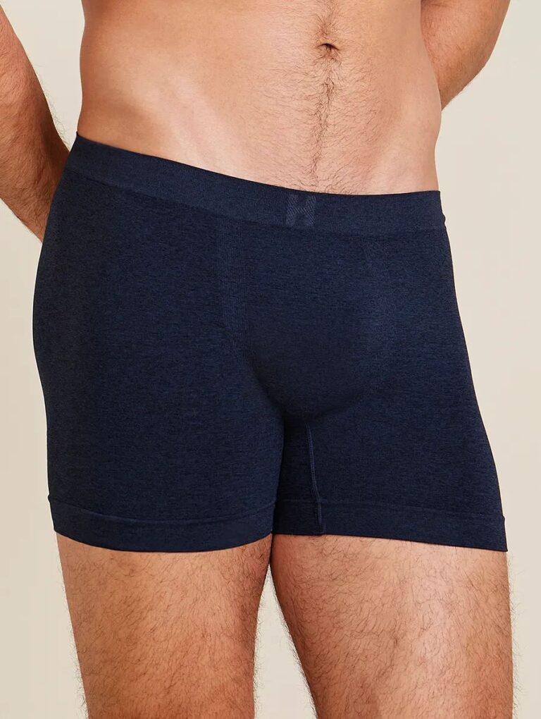 CUECA BOXER MESCLA EM MICROFIBRA BLEND - AZUL MARINHO MESCLA - EG