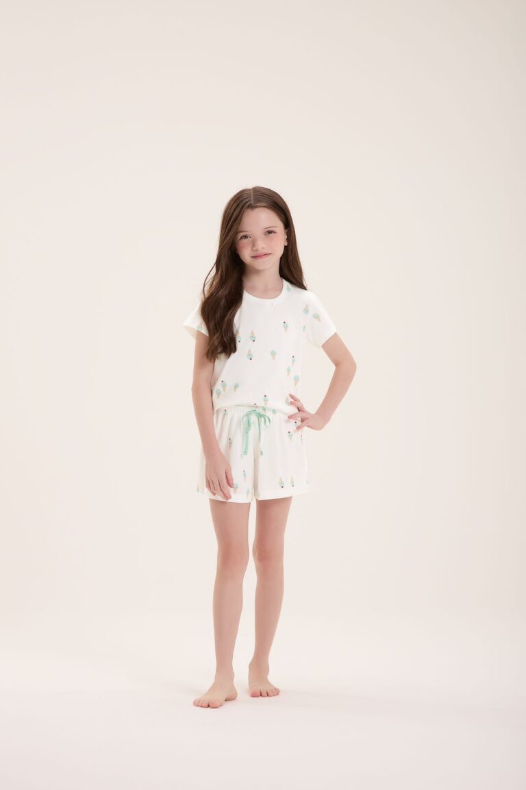 PIJAMA FEMININO INFANTIL MGA CTA C/ SHORTS / UNICA / 14
