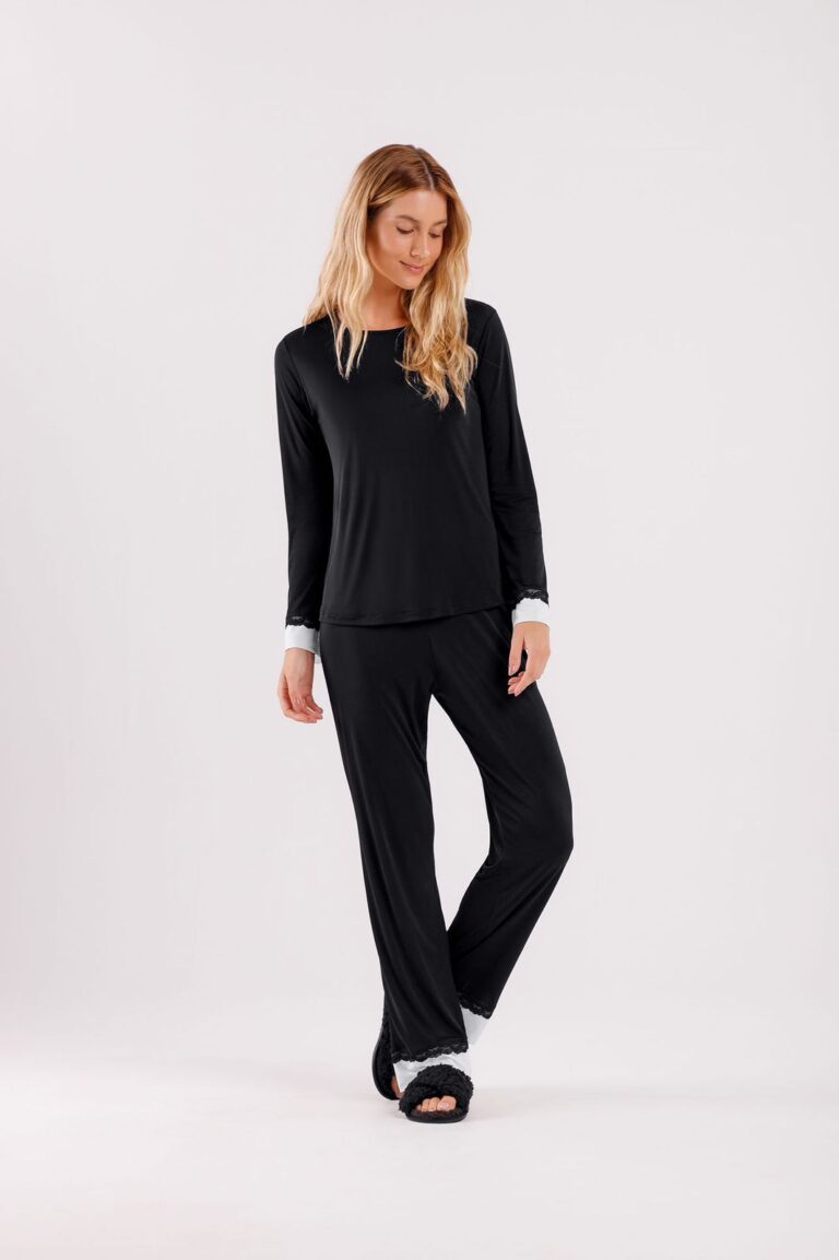 PIJAMA FEMININO MGA LGA C/ CALAA / UNICA / G