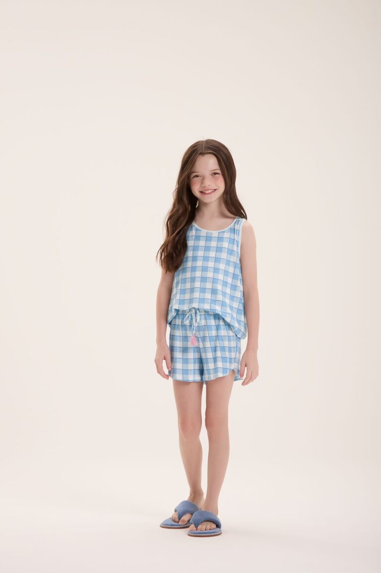 PIJAMA FEMININO INFANTIL REGATA C/ SHORTS / UNICA / 10