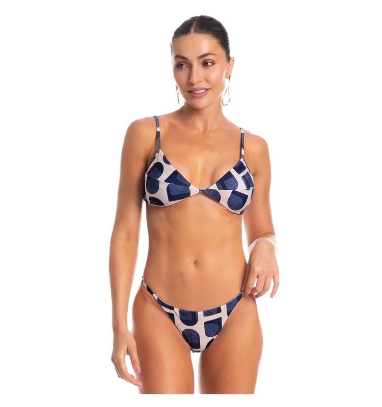 BIQUINI MARITMA LUNA STRING AZUL MEDIO/G