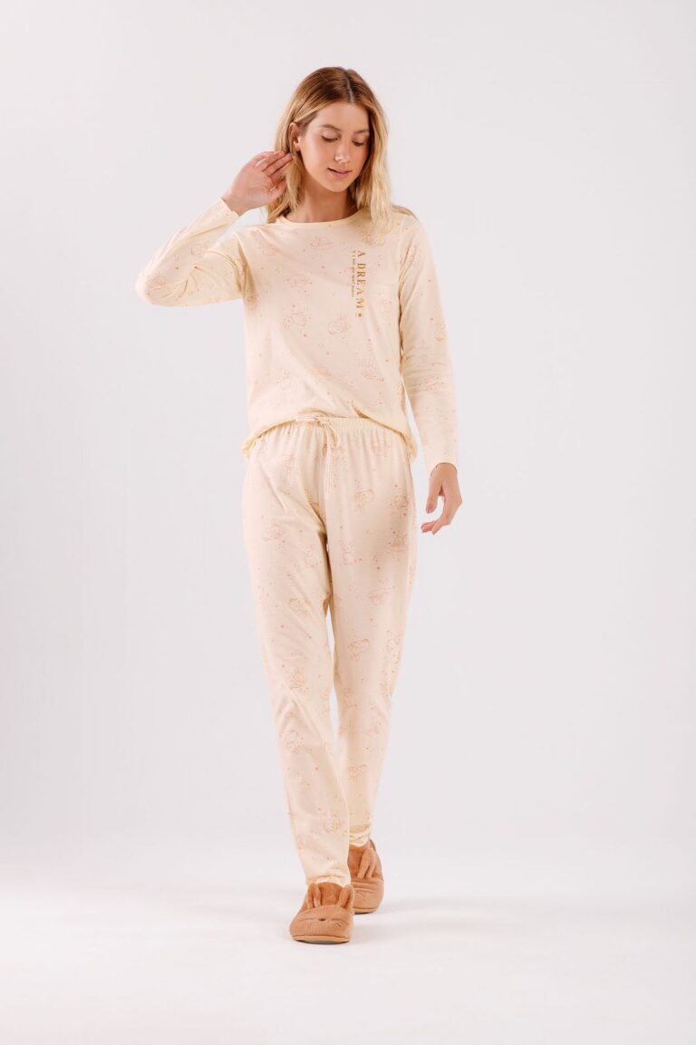 PIJAMA FEMININO MGA LGA C/ CALAA / UNICA / P