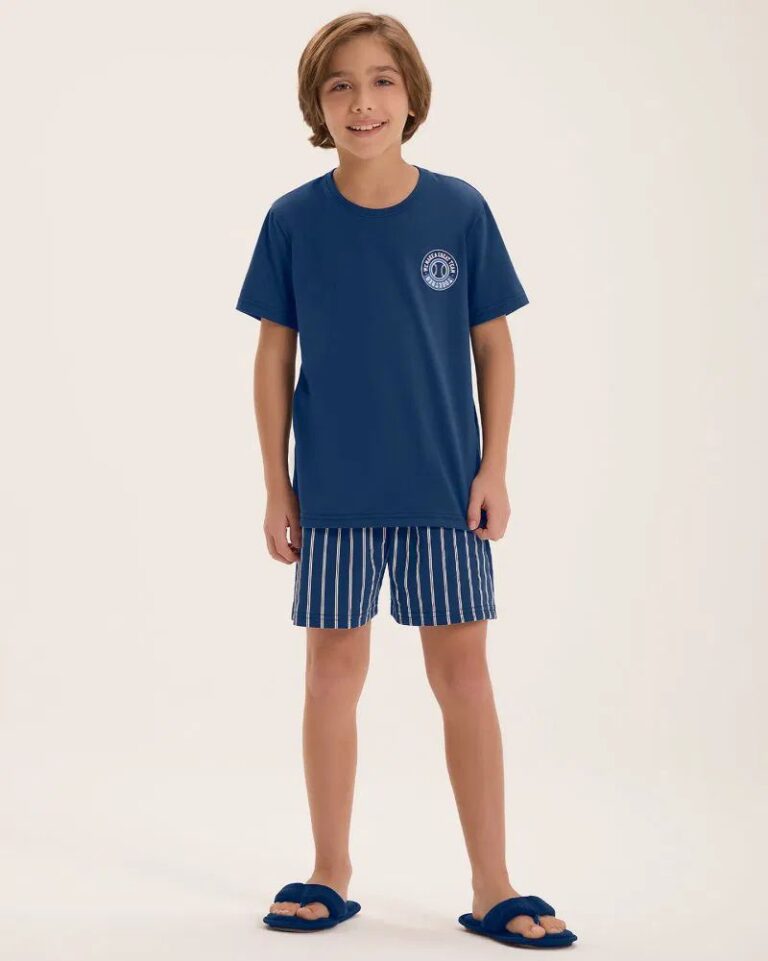 PIJAMA MASCULINO INFANTIL MGA CTA C/ BERMUDA / UNICA / 12
