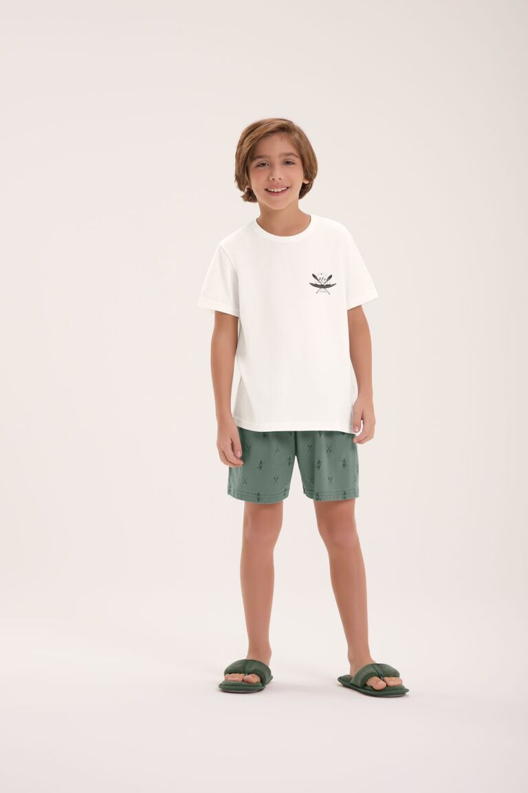 PIJAMA MASCULINO INFANTIL MGA CTA C/ BERMUDA / UNICA / 6
