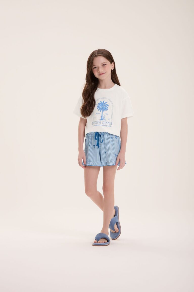 PIJAMA FEMININO INFANTIL MGA CTA C/ SHORTS / UNICA / 8