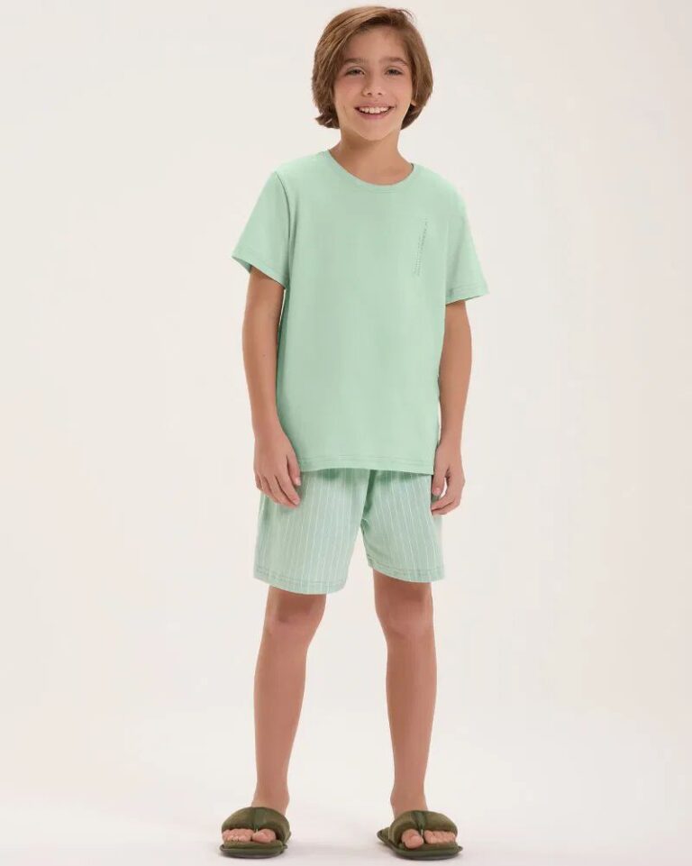 PIJAMA MASCULINO INFANTIL MGA CTA C/ BERMUDA / UNICA / 4