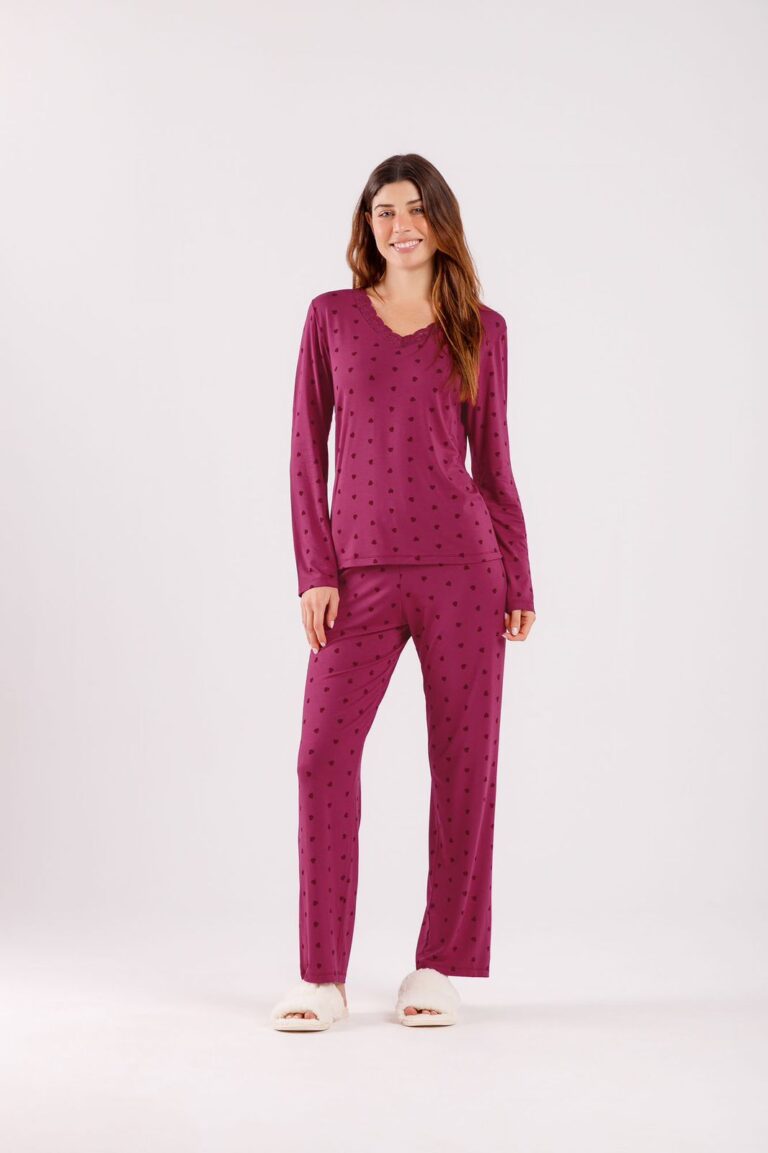PIJAMA FEMININO MGA LGA C/ CALAA / UNICA / GG