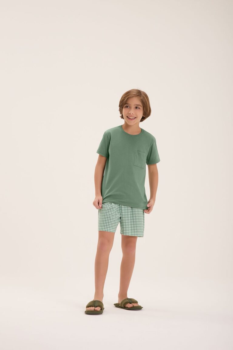 PIJAMA MASCULINO INFANTIL MGA CTA C/ BERMUDA / UNICA / 8