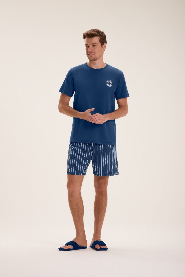 PIJAMA MASCULINO MGA CTA C/ BERMUDA / UNICA / M