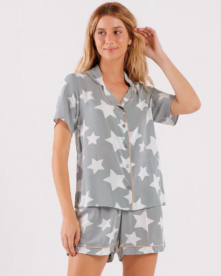 CONJUNTO FEMININO MANGA CURTA AMERICANO COM SHORTS / UNICA / G