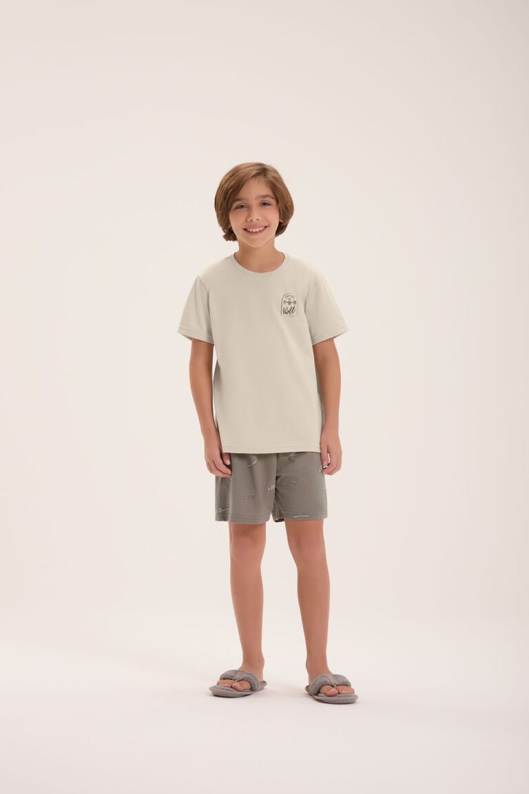 PIJAMA MASCULINO INFANTIL MGA CTA C/ BERMUDA / UNICA / 8