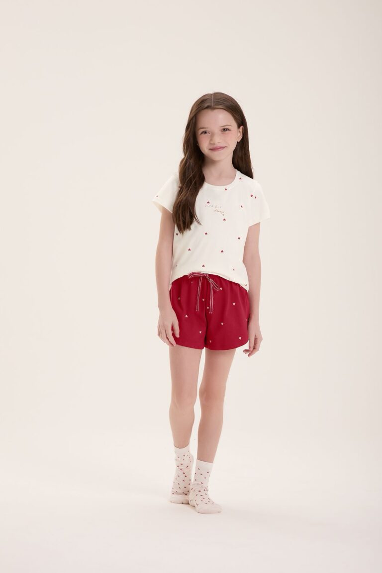 PIJAMA FEMININO INFANTIL MGA CTA C/ SHORTS / UNICA / 8