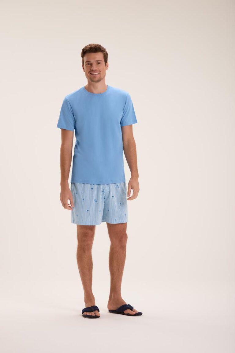 PIJAMA MASCULINO MGA CTA C/ BERMUDA / UNICA / G