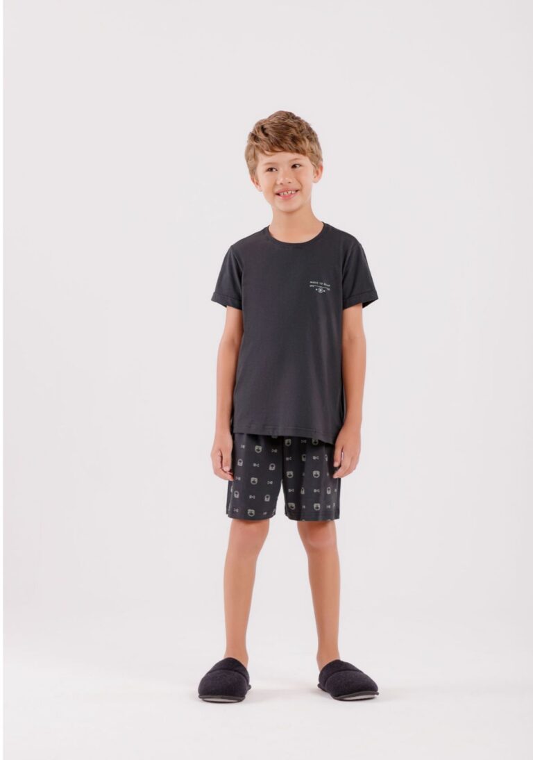PIJAMA MASCULINO INFANTIL MGA CTA C/ BERMUDA / UNICA / 2