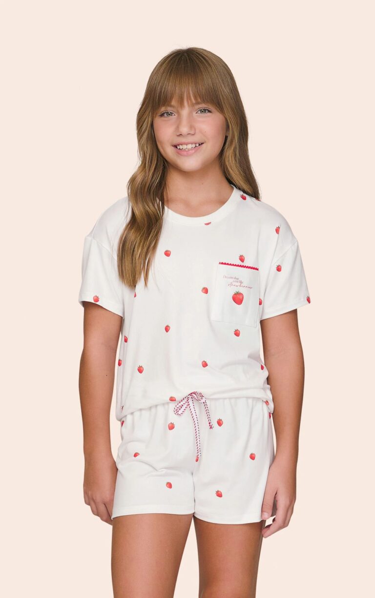 PIJAMA CURTO INFANTIL STRAWBERRY TASTE / UNICA / 12