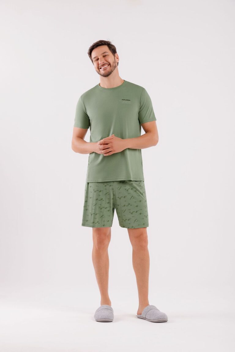 PIJAMA MASCULINO MGA CTA C/ BERMUDA / UNICA / P