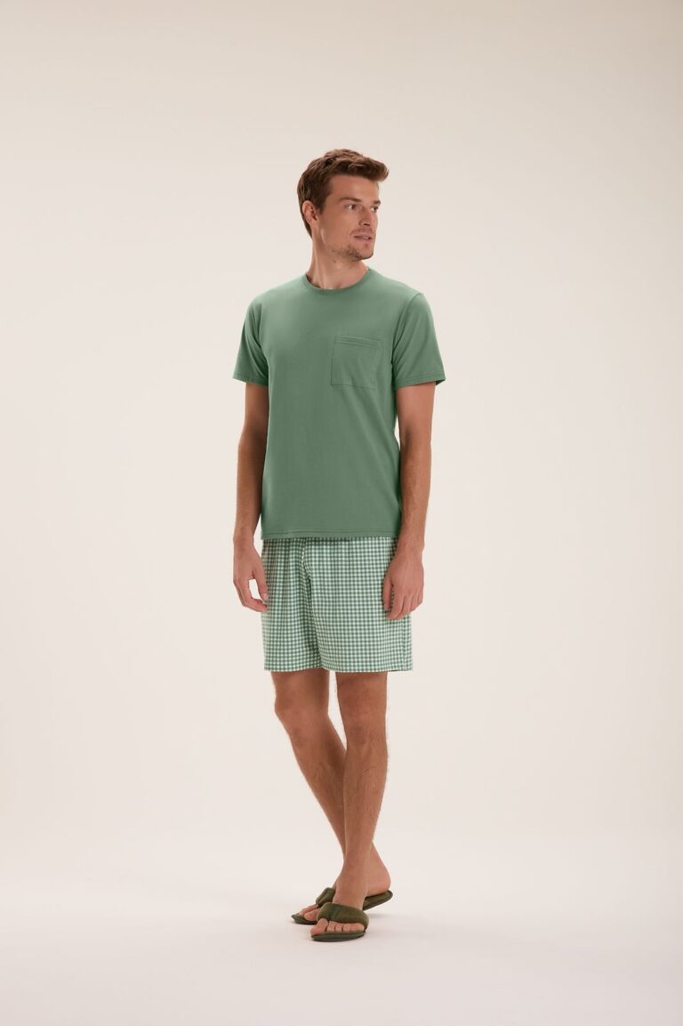PIJAMA MASCULINO MGA CTA C/ BERMUDA / UNICA / G