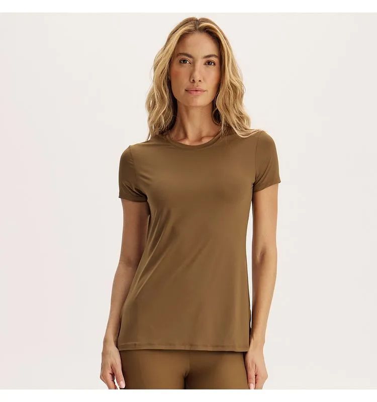 CAMISETA AGILE RAGLAN MARROM/M