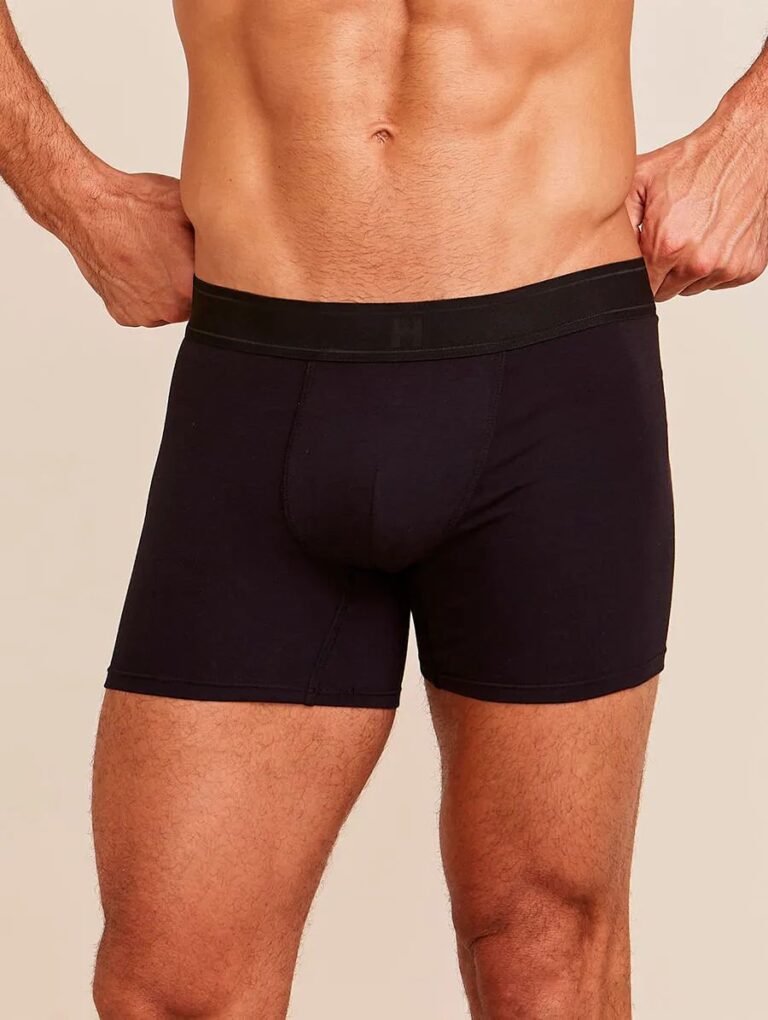 CUECA BOXER EM ALGODAO - PRETO - EG