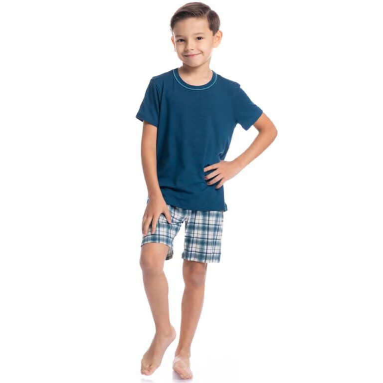 PIJAMA SUNNY CURTO MASCULINO INFANTIL MARINHO/02